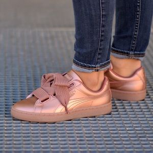 puma basket heart copper sneaker